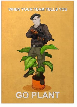 Displate Offiziell Counter Strike MetallPoster Magnetische Befestigung Inklusive Lizenziert Bilder Hochwertiges Poster Go Plant 45 cm x 32 cm