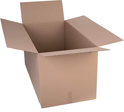 smiley pack 1 Stück Faltkartons 1200 x 600 x 600 mm braun Versandkarton Verpackungskartons 120 x 60 x 60 cm aus Wellpappe 1 wellig Karton Pappkarton Versandbox Paket Päckchen