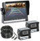 VSG24 24504 Rückfahrkamera 7 Transporter-Set Transit inkl. 2X Kamera, Monitor, Kabel - Wasserdicht Nachtsicht 12V-24V Robustes Rückfahrsystem für Auto Wohnwagen LKW Anhänger Wohnmobile schwarz