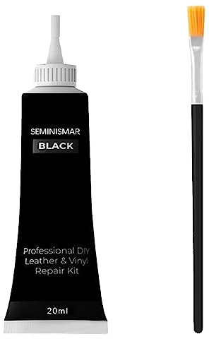 Lederreparatur Creme,Leder Restaurator,Leder Reparatur Set,Lederreparatur Füller,Reparatur von Lederkratzern,Flüssigleder Lederreparaturgel,Mischbare Lederreparatursets,Künstler Pinsel,Schwarz,20ML