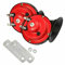 Snail Air Horn, 2pcs 12 V 300 dB Superhorns, Zughorn -Kit, Motorrad -Elektrohorn für LKW -Autos Fahrräder Boote (schwarz+rot)