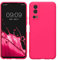 kwmobile Custodia Compatibile con Vivo Y72 5G / Y52 5G Cover - Back Case per Smartphone in Silicone TPU - Protezione Gommata - rosa shocking