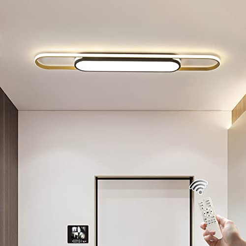 Oninio Moderne Deckenleuchte 110cm LED Deckenlampe 3000K-6500K Dimmbare Deckenleuchte mit Fernbedienung Deckenlampe für Esszimmer, Garderobe, Flur 48W
