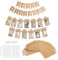 1er Anniversaire Photo Bannière et Guirlande Happy Birthday Set 1-12 Mois Photo Banner Milestone Photo Bébé Bruant Cadre Photo en Papier Kraft pour Sainte Communion Baptême Fête Décor