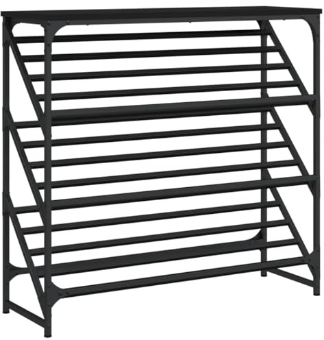 vidaXL Schuhregal Schwarz 90x30x85 cm Holzwerkstoff
