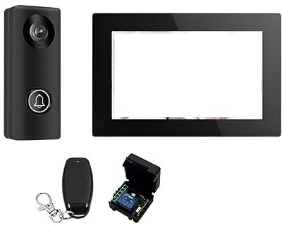 DELURA Wireless Doorbell 10 Inch Smart Video WiFi Digital POE IP Intercom System Kits Touch Screen Wireless Door Phone For Apartment Villa Doorbell for Home School Office (Size : HD-7inch 1V1-01)
