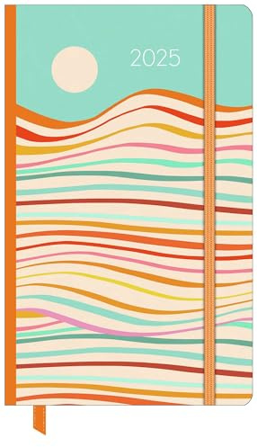 DUMONT - Dominique Vari Summerdream 2025 Wochen-Notizkalender, 13x21cm, Terminplaner mit Elastik-Verschlussband und viele nützliche Sonderseiten