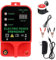 Electric Fence Energiser, 2 Joules 6.2 Miles,Input 12V Output 8 KV or 12KV,Electric Fence Charger High Voltage Pulse Controller for Livestock,Large Animals,Horse (Red With Alarm)