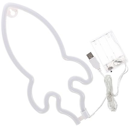 Veemoon 1Stk rakete leuchtreklame Tisch-Neonlampe Neon-Nachtlicht Leselampe heim Wohnkultur Dekor Neonlichtverzierung raketenförmige neonlampe Mode schmücken Umgebungslicht Neonlichter PVC
