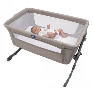 Chicco Next2Me Essential Infant Cosleeping Crib, nachhaltig, kompatibel mit verschiedenen Betten, höhenverstellbar, neigbar, Gute Luftzirkulation, Matratze und Tasche enthalten, 0-6 m