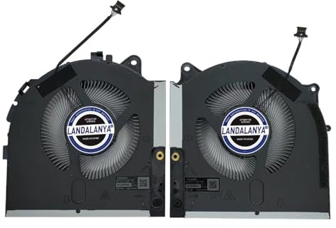 LANDALANYA Replacement New CPU and GPU Cooling Fan for Dell Alienware M17 R5 2022 Laptop MG75091V1-C080-S9A MG75091V1-C090-S9A DC12V Fan