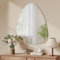 Dripex 65 x 50cm Frameless Hanging Mirror, Irregular Wall Mounted Mirror, Asymmetrical Home Decor for Bathroom Entryway Bedroom Living Room