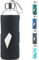 SHOW INGENUITY 1000ml Borosilicate Glass Water Bottle BPA Free Reusable Glass Drinking Bottle with Silicone Sleeve and Stainless Steel Lid