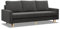 Mebligo - Sofa mit Schlaffunktion und Bettkasten Blank, 3 Sitzer Sofa 212 cm Breit, Schlafsofa, Ausziehbares Couch auf Holzfüßen,Schlafcouch - Grau