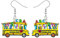 HUAGEO Teacher's Day Acryl Regenbogen niedlich gelb Schulbus Ohrringe baumeln zurück zu Schule Neuheit Schmuck für Frauen Lehrer Urlaub Charms Geschenke (Honig)