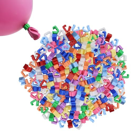 INNAL 400 Pezzi Strumento Palloncino Legatura Clip Chiusura Palloncini Clip di Palloncini in Plastica Chiusure per Palloncini Colore Strumento di Chiusura per Palloncini Matrimoni Feste