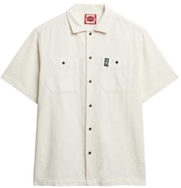 Superdry Herren The Merchant Store – Strukturiertes Kurzarmhemd