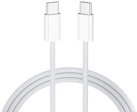 Amzpas Cavo USB C to USB C Ricarica Rapida Nylon Intrecciato Cavo per Samsung Galaxy A15 A55 A35 A05s A54 A34 A14 A53 A33 A25 A23 A13 A04s A52 A32 A22 A12 A51 S23 S24 Ultra 5G S22 S21 S20 FE (1M)