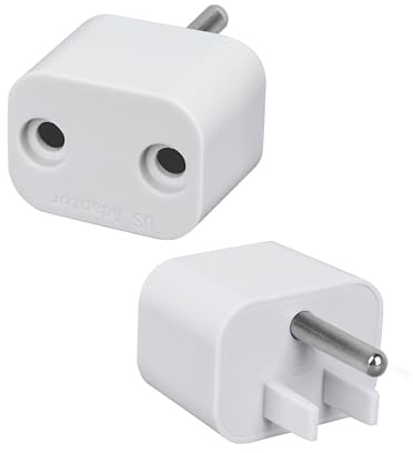 Grounding Adapter Splitter.Grounding Plug Adapter for Grounding Mat, Earthing Sheet and Pillow Case(us TypeB Wall Outlets) (2Pcs Grounding Adapter)