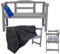 MODO24 Gartenbank aus Holz, Schutzhülle aus Cordura, Parkbank, Gartenmöbel, Sitzbank, Bank Friesenbank, Holzbank, 2-Sitzer, In- & Outdoor, FSC-Holz, Abmessungen 46x118x78 cm, Farbe: Grau