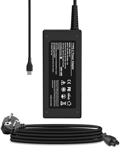 Chargeur USB C 45W pour HP Chromebook X360,Spectre 12 13 15,Pavilion X2,Probook,Elitebook,Envy et D ell Len ovo A sus A CER Ordinateur Portable,Alimentation PC Portable USB-C Type C