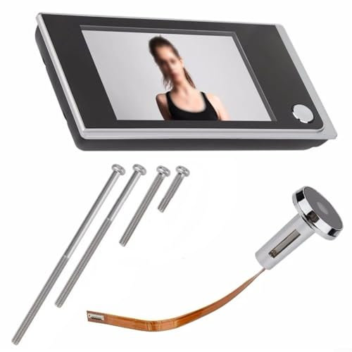 Sumsoctober 1 judas numérique sans fil avec écran LCD de 3,5 pouces, 720p HD Smart Doorbell caméra de sécurité avec grand angle de 120°, visionneuse de porte pour surveillance à domicile
