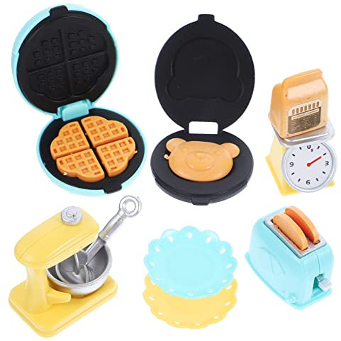 Milisten 1ensemble Mini Kit De Cuisine pour Maison De Poupée Ensemble Mini Blender Et Toaster Accessoires De Éducatif