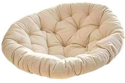 Baoblaze Hängesesselkissen 40 cm, Multifunktional Gartenstuhl Kissen, Sitzkissen Outdoor/Indoor Rund, Stuhlkissen für Außenbereich, Wohnzimmer, Sofa, Meditation, Kissen für Hängesessel, Khaki
