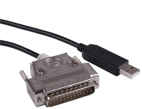 KNUUXHDDK Cable USB a Serie RS-232 DB-25 Macho de conexión Directa (5 Hilos)