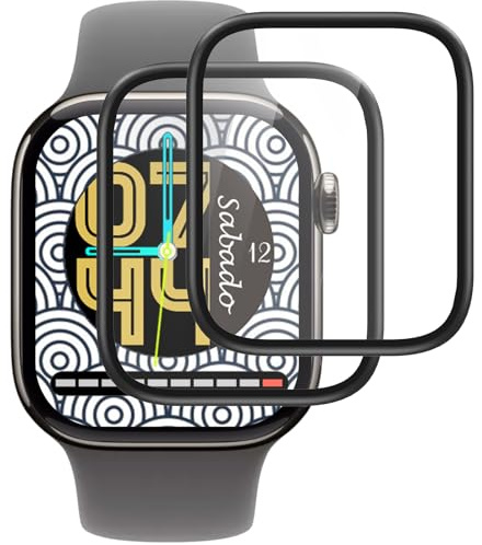 IQShield Panzer Schutz Glas für Apple Watch Series 10 42mm, 2 Stück High Definition Panzer Schutzfolie, Runde Kante Displayschutz, Blasenfest Installation, Touch Sensitive, Anti-Kratzer Panzerfolie
