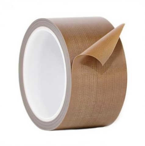 Misuyue 60mm x 10M Teflonband Selbstklebend, Hitzebeständiges Klebeband, PTFE Teflon Tape für Vakuumiermaschine Impulsversiegeler, Hitzebeständiges bis 300℃ (Braun)