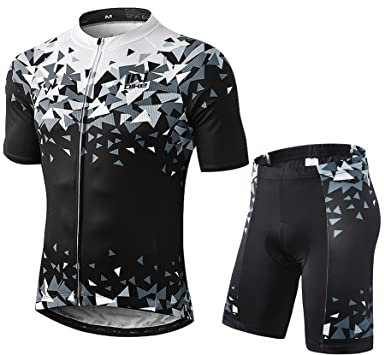 INBIKE Radtrikot Herren Kurzarm Fahrradbekleidung Set Damen Radhose Gepolster Fahrradtrikot Kurz M