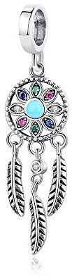 sam panda 925 Sterling Silber Charms für Armbänder Halsketten Traumfänger Charm Bead Pavé-Fassung bunte CZ Anhänger Frauen Schmuck Geschenk