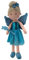 Sweety Toys 13265 Stoffpuppe Fee Plüschtier Prinzessin 60 cm blau