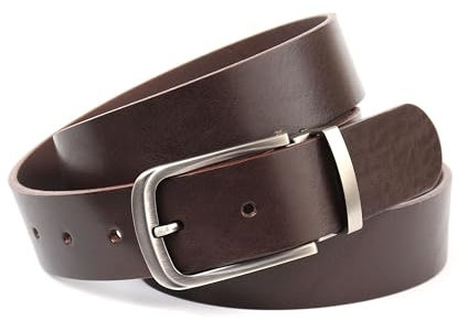Anthoni Crown Herren Ledergürtel Gürtel, Dunkelbraun, 105