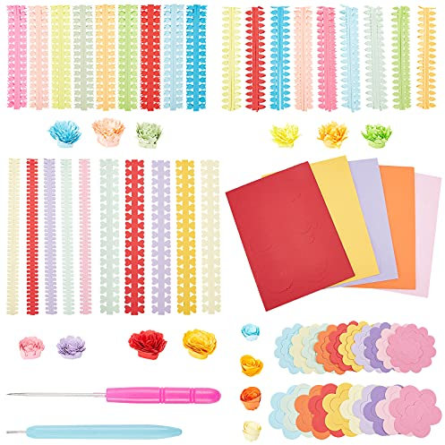 nbeads 10 Beutel Papier Quilling DIY Blumen, Papier Quilling Strips Art Strips Bunte Papier Quilling Muster Werkzeug Für Handgemachtes Kunsthandwerk