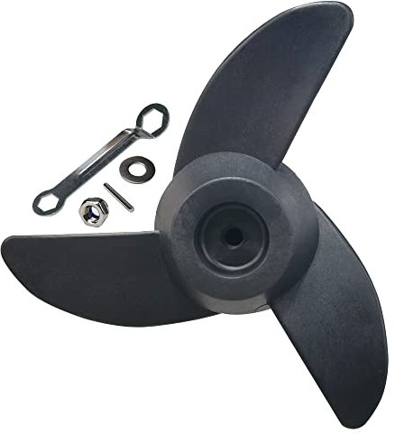 T-BOKO 3-Blatt-Marine-Propeller, elektrischer Trolling-Motor, Außenbord-Ersatzrequisiten, geeignet für 22,7 kg, 25,9 kg, 27,2 kg, 39 kg