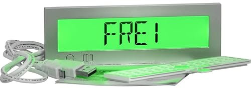 Digitales Türschild DP100, 9 Sprachen, silber, Kunststoff (Alu-Optik), 150x50mm