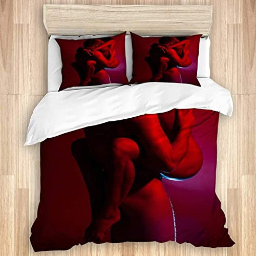 Bettwäsche 135x200 Sexy Mann Frau Nackt Betten Set Microfaser Bettbezug + 2 Kissenbezug 80x80 cm Bettwäsche Set Kinder Jungen Mädchen Männer