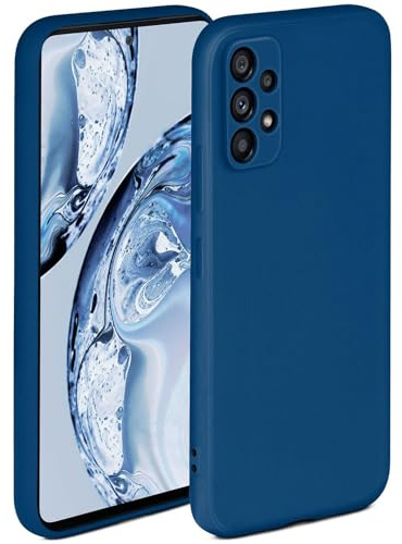 ONEFLOW Soft Case für Samsung Galaxy A53 5G Hülle aus Silikon mit Kameraschutz, Silikonhülle mit erhöhtem Schutz fürs Display, Backcover Schutzhülle, weiche Handyhülle, Blau