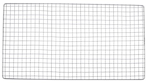 sourcing map 2pcs Square BBQ Grill Net 26x62cm Stainless Steel Cross Wire Barbecue Mesh Mat for Baking Smoking Charcoal Grilling Roasting