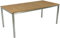 möbelando Gartentisch Denver aus Edelstahl/Holz in braun. Abmessungen (BxHxT) 180x75x90 cm