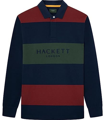 Hackett London Herren Heritage Multi STR Polohemd, Blue (Navy), S