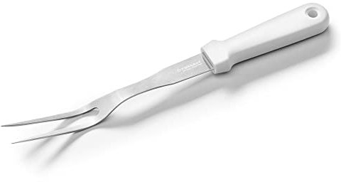 Forgast Fourchette à Viande | Fourchette à Barbecue de Service | Manche Blanc| Outil de Tranchage et de Cuisson| Fourchette à deux dents pour Servir Viande| pour Barbecue, Cuisine, Dinde, Rôti, Souper
