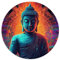 Buddha Psychadelic Mandala Puzzles 1000 Teile für Erwachsene, runde Puzzles für Erwachsene und Kinder ab 12 Jahren (67,5 x 67,5), 1000 Teile