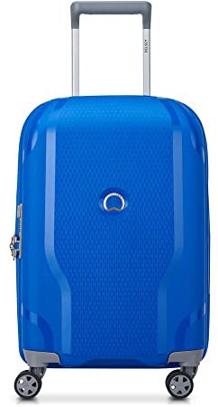 DELSEY PARIS - Clavel - Valise Cabine Rigide Extensible matière recyclée et Recyclable - 55x35x25 cm - 43 litres - S - Bleu Klein