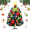 Mini Weihnachtsbaum Künstlich, Weihnachtsbaum Klein 30 cm, Tannenbaum Künstlich mit LED, Tischdeko Weihnachten Baum, Geeignet für Weihnachten und Advent Innendekoration (Farbige Lichter) (A)