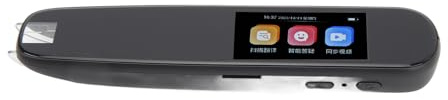 Dilwe Scan-Übersetzerstift, Tragbarer Multifunktionaler OCR-Textleser mit Touchscreen-Bedienung für Sprachenlernen Studenten Reisende Geschäftsleute (Black)