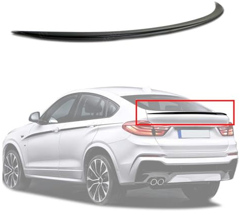 Bakspoiler spoilerläpp för BMW X4 F26 Crossover-SUV, svart glans ny smal design