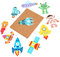 ifundom 1 Satz Puzzle für Kinder Spielzeug Nagel Lerntafel Baby hölzern